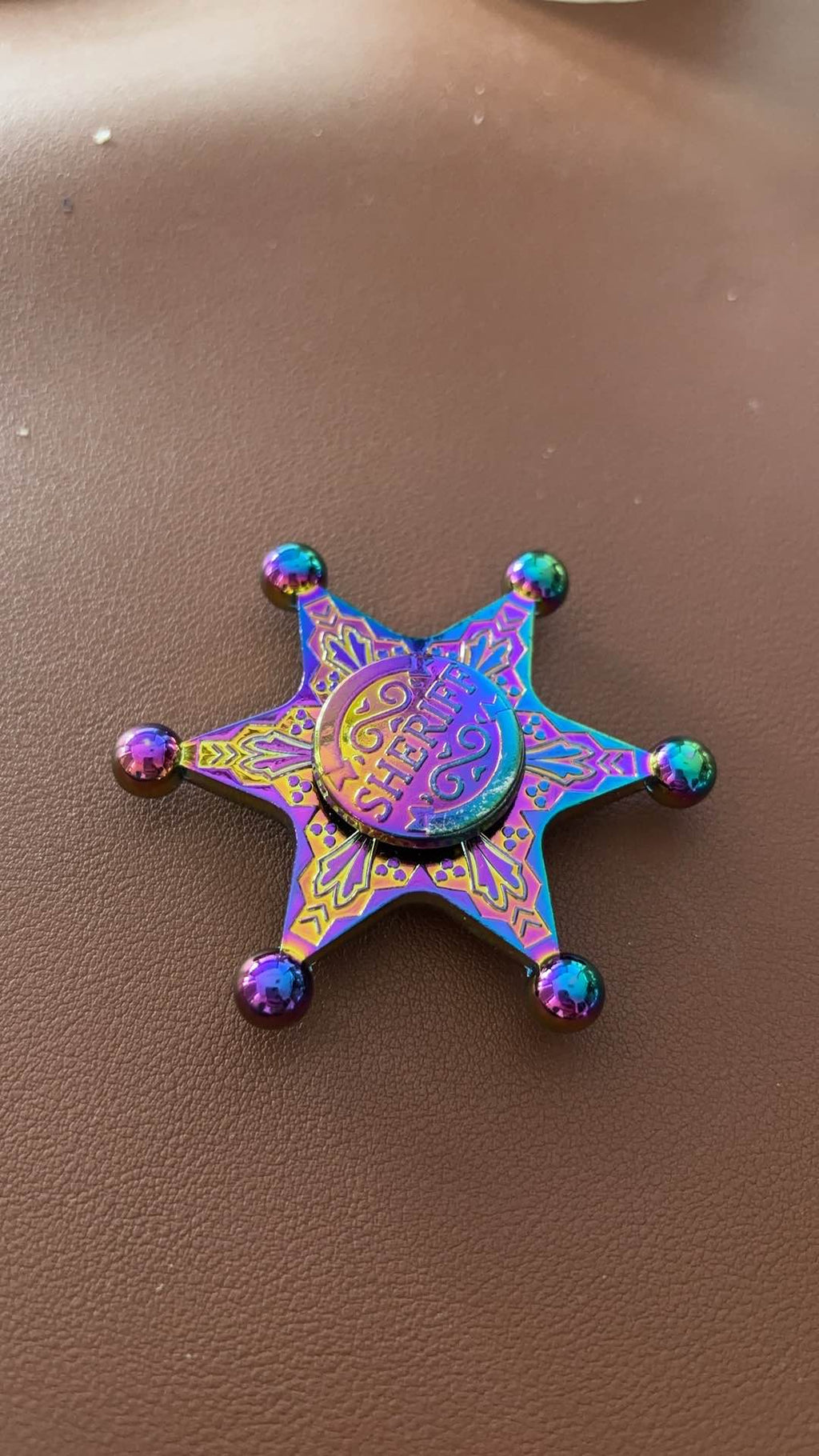 Wild West Sheriff Badge Fidget Spinner - Vintage Zinc Alloy Edition