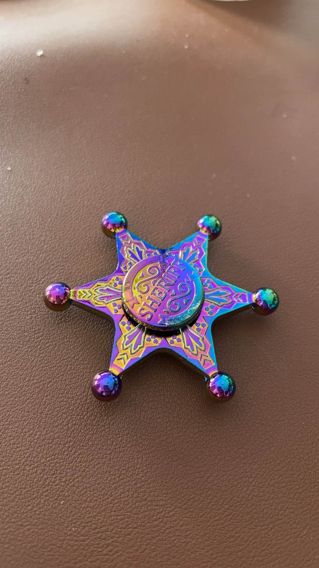 Wild West Sheriff Badge Fidget Spinner - Vintage Zinc Alloy Edition