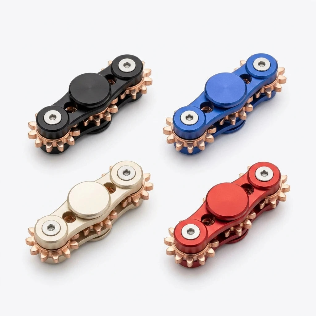 Mechanical Gear 2-Wing Aluminum Fidget Spinner - Steampunk Edition