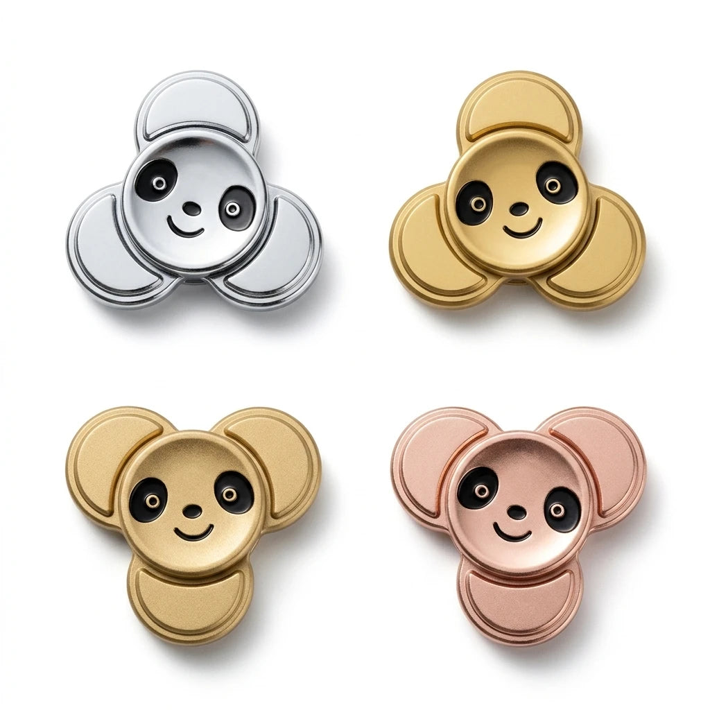 Cute Panda Zinc Alloy Fidget Spinner - Precious Metal Series