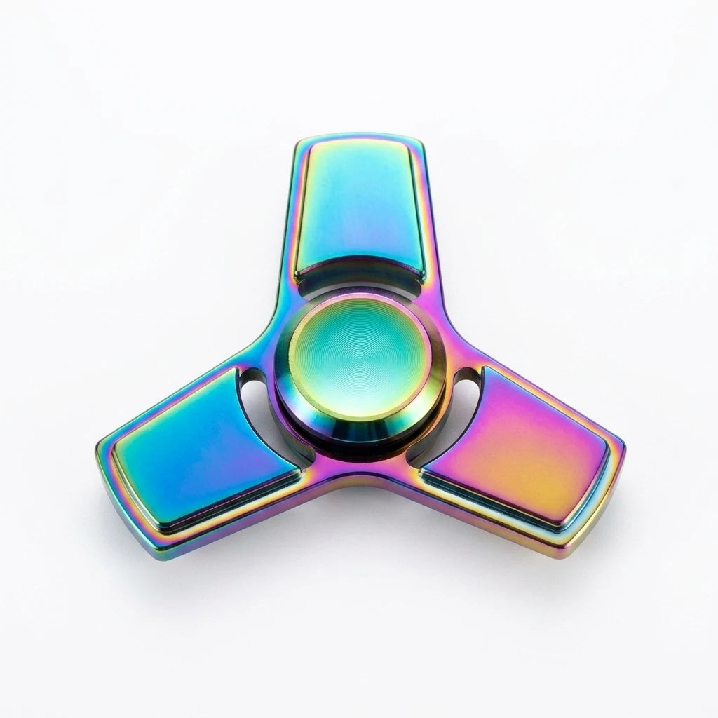 Classic Rounded Iridescent Aluminum Fidget Spinner - Spectrum Series