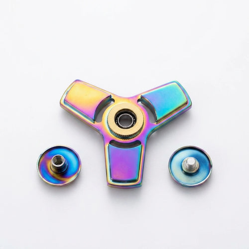 Classic Rounded Iridescent Aluminum Fidget Spinner - Spectrum Series