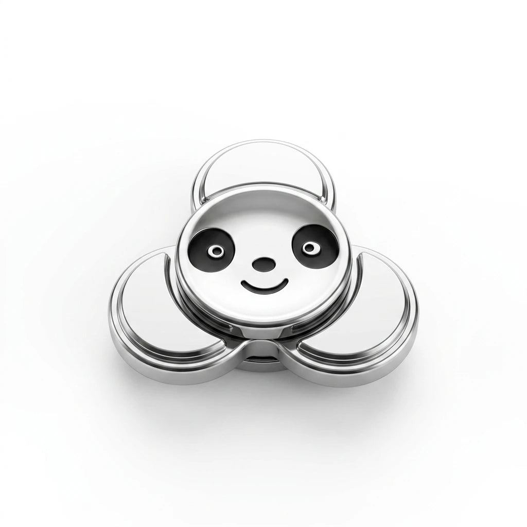 Cute Panda Zinc Alloy Fidget Spinner - Precious Metal Series