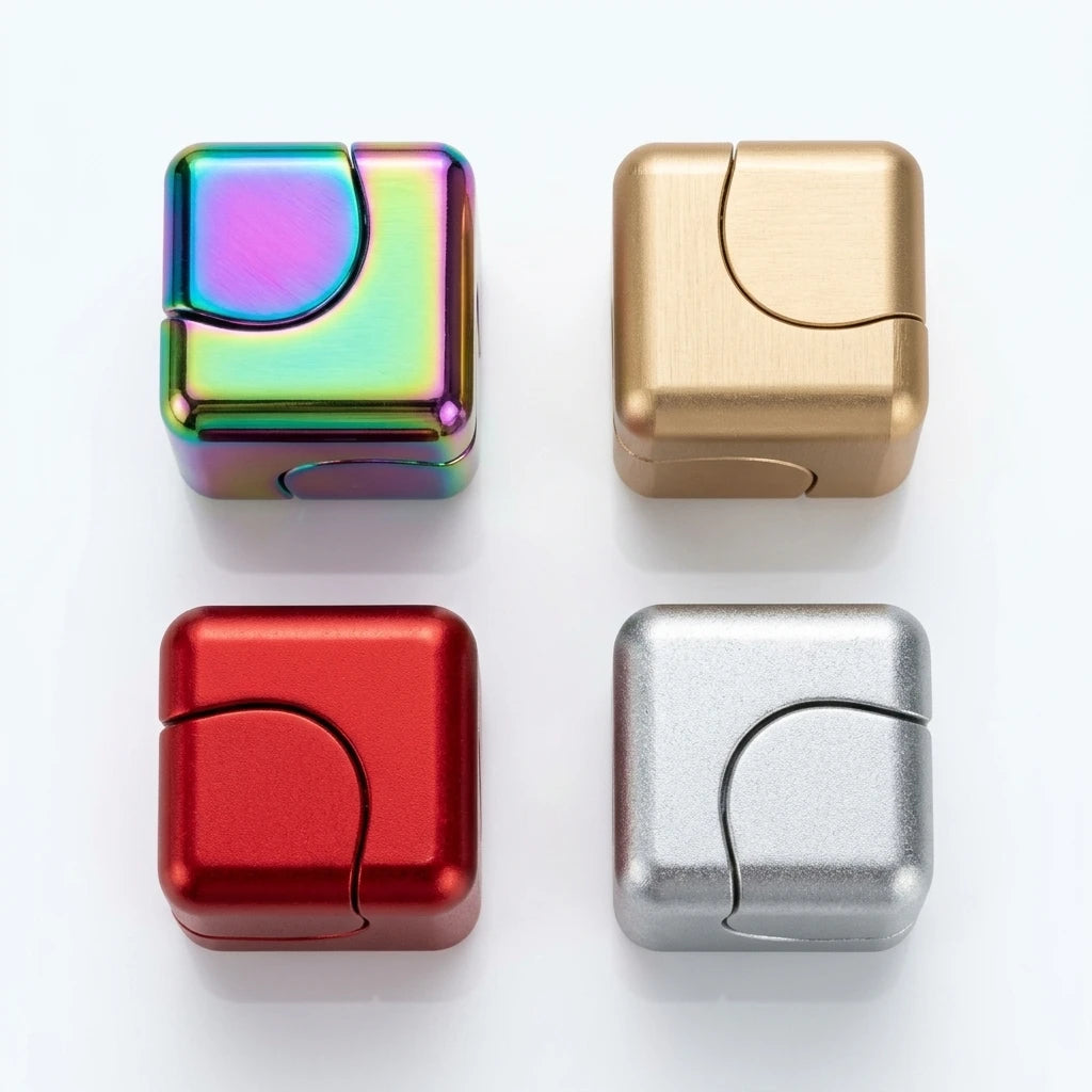 Aero-Cube Precision Aluminum Fidget Spinner - Minimalist Kinetic Series