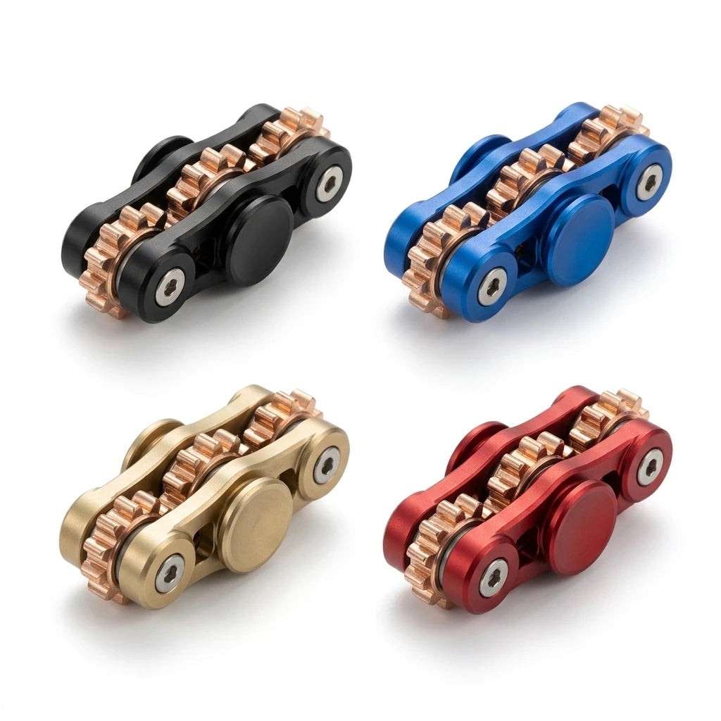 Mechanical Gear 2-Wing Aluminum Fidget Spinner - Steampunk Edition