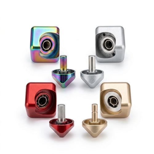 Aero-Cube Precision Aluminum Fidget Spinner - Minimalist Kinetic Series