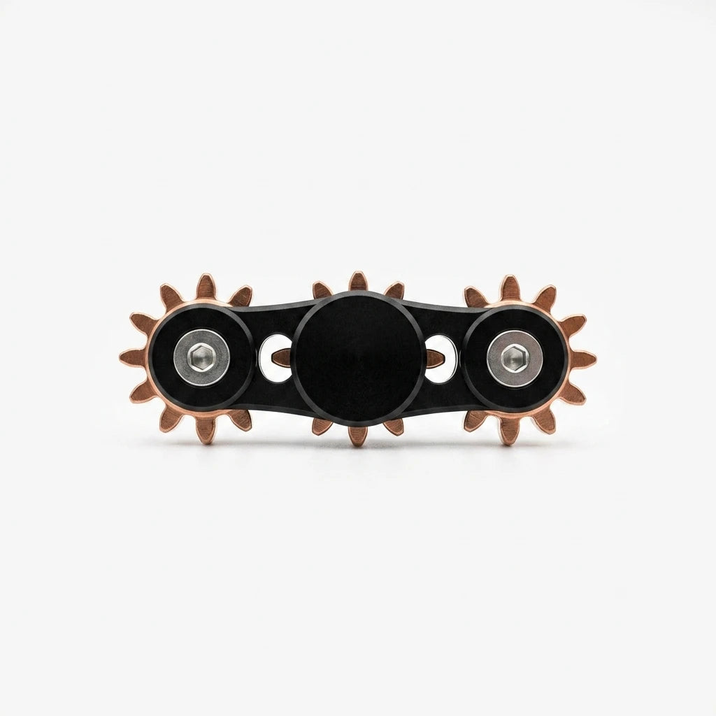 Mechanical Gear 2-Wing Aluminum Fidget Spinner - Steampunk Edition